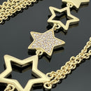 Y-COLLIER AUS 925/-SILBER GELBGOLDPLATTIERT MIT ZIRKONIA