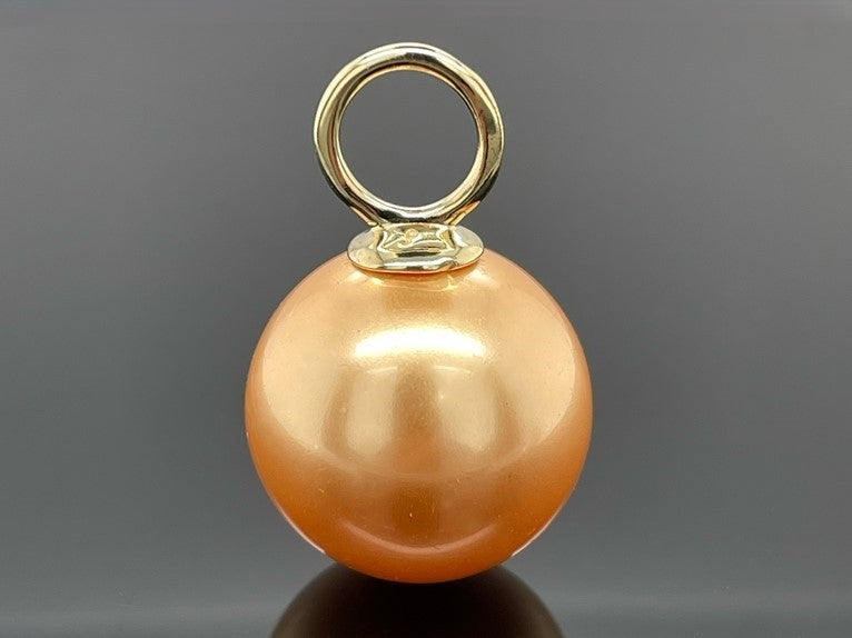 ANHÄNGER AUS 925/- SILBER GELBGOLDPLATTIERT MIT MUSCHELKERNPERLE