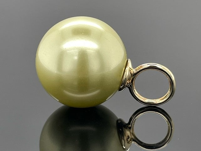 ANHÄNGER AUS 925/- SILBER GELBGOLDPLATTIERT MIT MUSCHELKERNPERLE