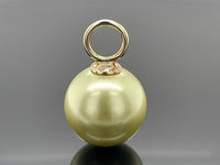 ANHÄNGER AUS 925/- SILBER GELBGOLDPLATTIERT MIT MUSCHELKERNPERLE
