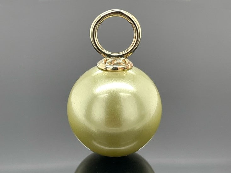 ANHÄNGER AUS 925/- SILBER GELBGOLDPLATTIERT MIT MUSCHELKERNPERLE