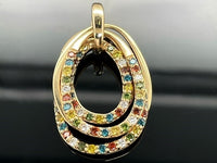 ANHÄNGER AUS 585/- GELBGOLD MIT MULTI BRILLANTEN (ges.ca. 0,70 ct.)
