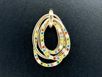 ANHÄNGER AUS 585/- GELBGOLD MIT MULTI BRILLANTEN (ges.ca. 0,70 ct.)