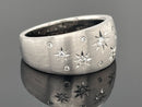 RING AUS 585/- WEISSGOLD MIT BRILANTEN SI (GES. CA.0,20ct.)