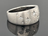 RING AUS 585/- WEISSGOLD MIT BRILANTEN SI (GES. CA.0,20ct.)
