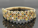 RING AUS 375/- GELBGOLD MIT MULTI BRILLANTEN BEH. (ges.ca. 0,55 ct.)