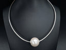 OMEGAREIF & GLEITER AUS 925/- SILBER RHODINIERT MIT MUSCHELKERNPERLE
