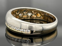 RING GR. 18 (57) AUS 950/- PLATIN und 750/-GELBGOLD mit Brillant  (ca. 0,35 ct.)