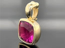 ANHÄNGER AUS 375/- GELBGOLD mit Fluorit (ca. 3,4 ct.)