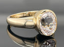 RING AUS 375/- GELBGOLD MIT KUNZIT (CA. 3,15 ct.)