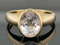 RING AUS 375/- GELBGOLD MIT KUNZIT (CA. 3,15 ct.)
