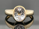 RING AUS 375/- GELBGOLD MIT KUNZIT (CA. 3,15 ct.)