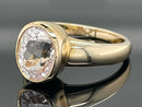 RING AUS 375/- GELBGOLD MIT KUNZIT (CA. 3,15 ct.)