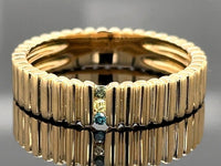 RING AUS 375/- GELBGOLD mit Multi Brillant (beh. | ca. 0,048 ct.)