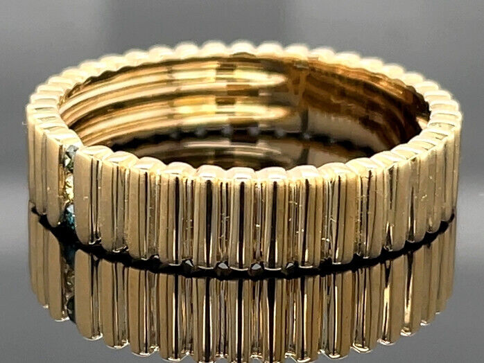 RING AUS 375/- GELBGOLD mit Multi Brillant (beh. | ca. 0,048 ct.)