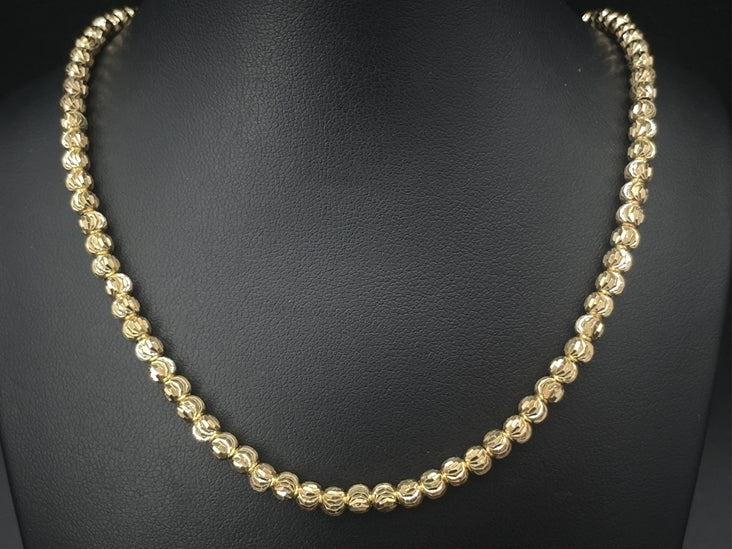 KUGELKETTE AUS 925/-SILBER GELBVERGOLDET MIT MAGNETVERSCHLUSS