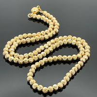 KUGELKETTE AUS 925/-SILBER GELBVERGOLDET MIT MAGNETVERSCHLUSS