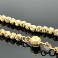 KUGELKETTE AUS 925/-SILBER GELBVERGOLDET MIT MAGNETVERSCHLUSS