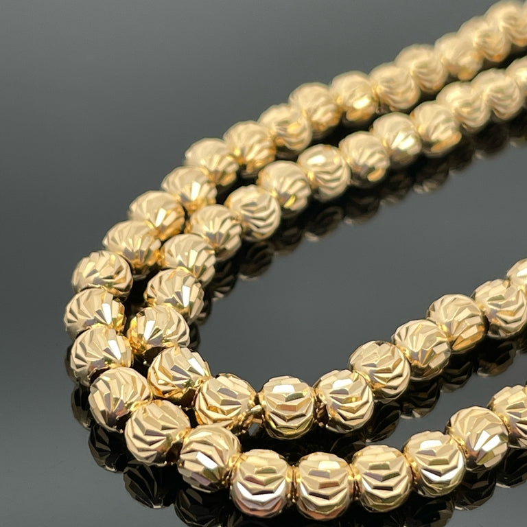 KUGELKETTE AUS 925/-SILBER GELBVERGOLDET MIT MAGNETVERSCHLUSS