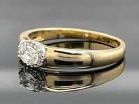 RING AUS 925/- SILBER VERGOLDET MIT ZIRKON