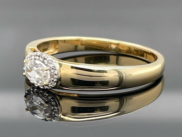 RING AUS 925/- SILBER VERGOLDET MIT ZIRKON