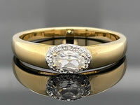 RING AUS 925/- SILBER VERGOLDET MIT ZIRKON