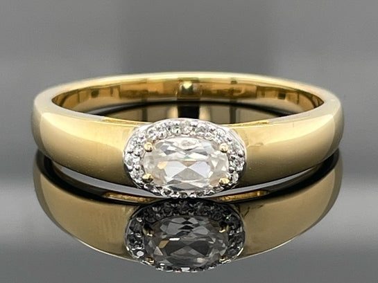 RING AUS 925/- SILBER VERGOLDET MIT ZIRKON