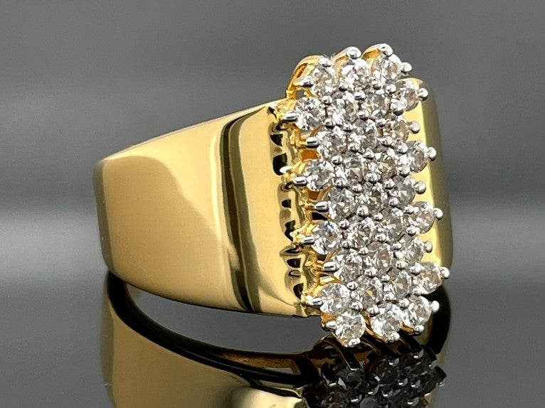 RING AUS 925/- SILBER VERGOLDET MIT ZIRKON