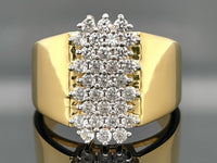 RING AUS 925/- SILBER VERGOLDET MIT ZIRKON
