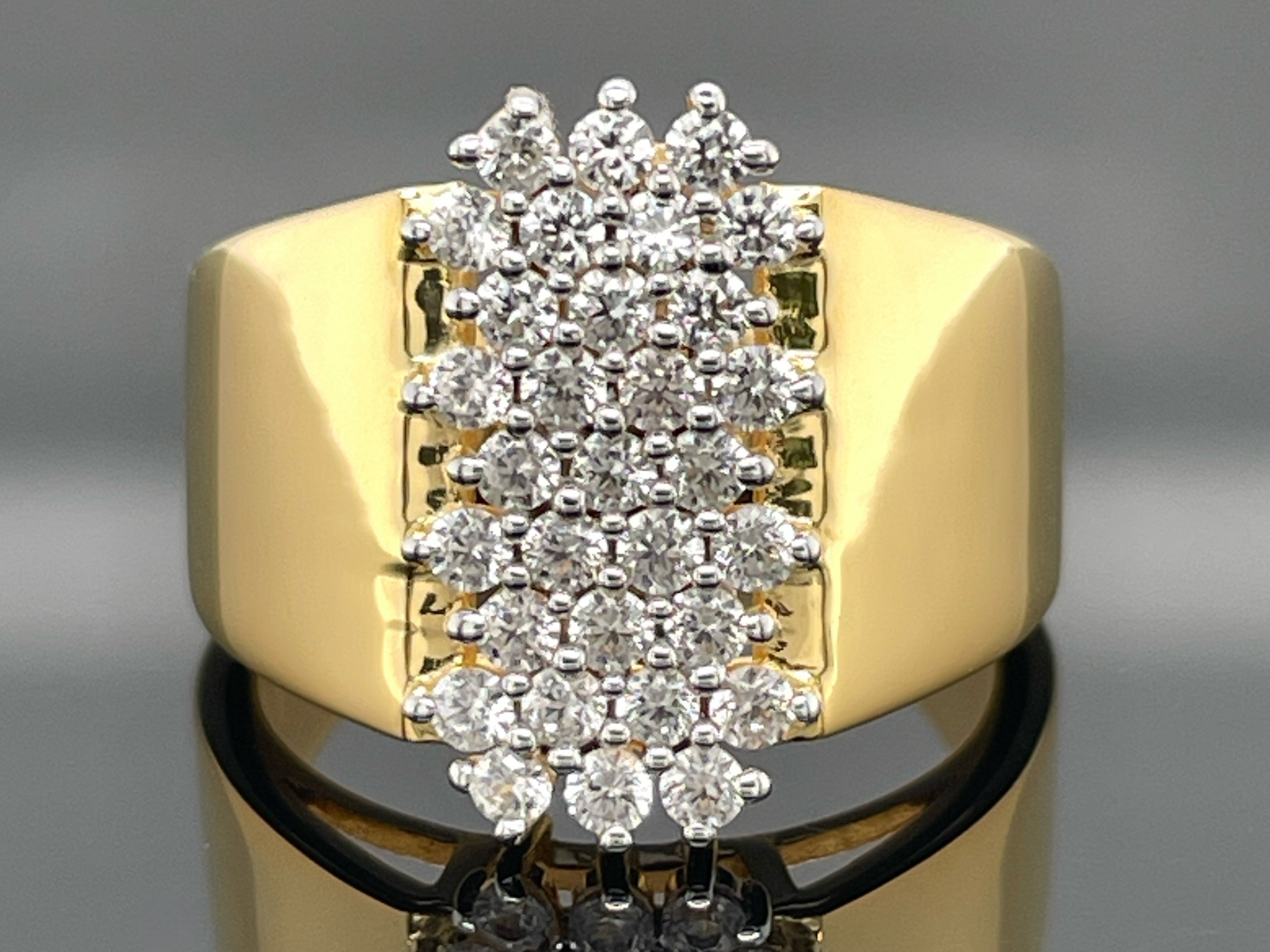 RING AUS 925/- SILBER VERGOLDET MIT ZIRKON
