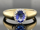RING AUS 375/- GELBGOLD MIT TANSANIT AAAA & ZIRKON (GES.CA.0,90ct.)