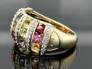 RING AUS 375/- GELBGOLD mit Multi Edelsteinen (ca. 1,9 ct.)