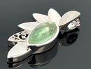 CLIP ANHÄNGER AUS 925/- SILBER RHODINIERT MIT FLUORIT/PERLMUTT-DUBL. BEH.