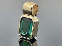 ANHÄNGER AUS 375/- GELBGOLD MIT GOLKONDA TURMALIN (CA. 1,10 ct.)