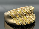 RING AUS 375/- GELBGOLD MIT BRILLANT BEH.(GES. CA. 1,00 ct.)