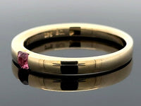 RING AUS 375/- GELBGOLD mit Turmalin (ca. 0,100 ct.)