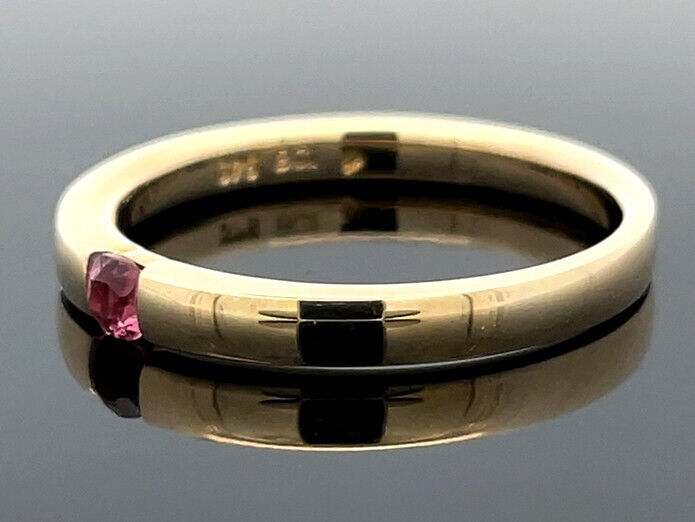 RING AUS 375/- GELBGOLD mit Turmalin (ca. 0,100 ct.)
