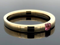 RING AUS 375/- GELBGOLD mit Turmalin (ca. 0,100 ct.)