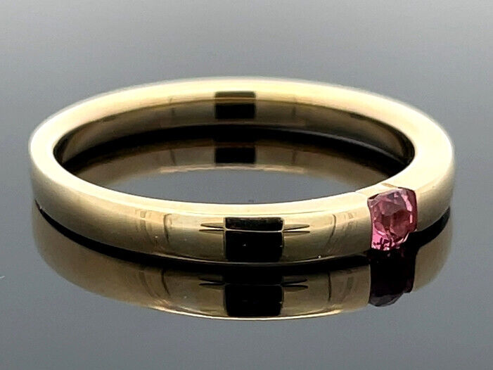 RING AUS 375/- GELBGOLD mit Turmalin (ca. 0,100 ct.)