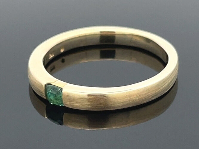 RING AUS 375/- GELBGOLD mit Turmalin (ca. 0,100 ct.)