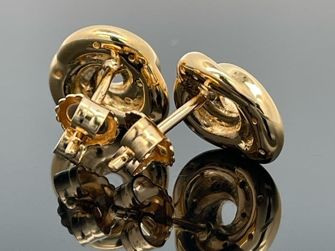 OHRSTECKER AUS 925/- SILBER VERGOLDET MIT WEIßTOPAS