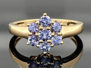 RING AUS 925/- SILBER VERGOLDET MIT TANSANIT