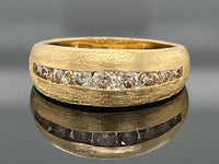 RING AUS 925/- SILBER VERGOLDET MIT CHAMP. DIAMANTEN