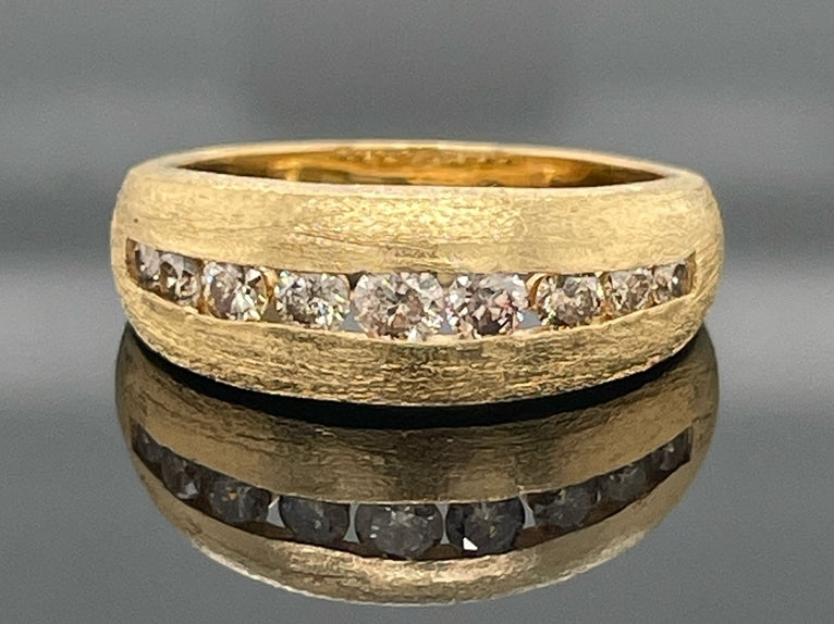 RING AUS 925/- SILBER VERGOLDET MIT CHAMP. DIAMANTEN