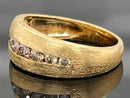 RING AUS 925/- SILBER VERGOLDET MIT CHAMP. DIAMANTEN