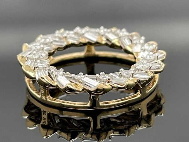 ANHÄNGER 375/- GELBGOLD MIT BRILLANTENTEN & DIAMANTEN (GES. CA. 0,50 ct.)