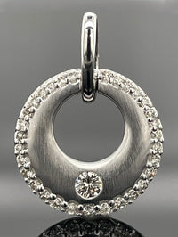 ANHÄNGER AUS 375/- WEIßGOLD MIT BRILLANTEN (ges.ca. 0,20 ct.)