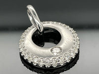 ANHÄNGER AUS 375/- WEIßGOLD MIT BRILLANTEN (ges.ca. 0,20 ct.)