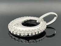 ANHÄNGER AUS 375/- WEIßGOLD MIT BRILLANTEN (ges.ca. 0,20 ct.)