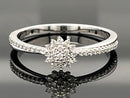RING AUS 375/- WEIßGOLD MIT DIAMANTEN  (GES. CA. 0,25 ct.)